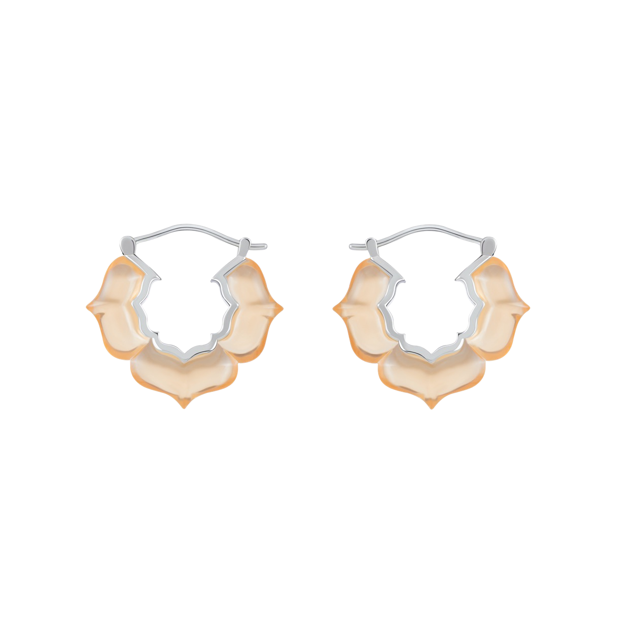 Amber Glaze JELLY PATTERN Earrings (Silver / Gold)