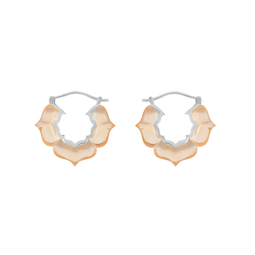 Amber Glaze JELLY PATTERN Earrings (Silver / Gold)