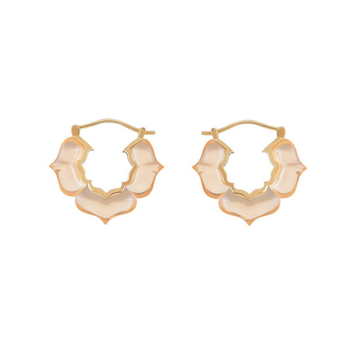Amber Glaze JELLY PATTERN Earrings (Silver / Gold)