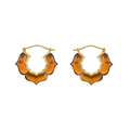 Amber JELLY PATTERN Earrings (Silver / Gold)