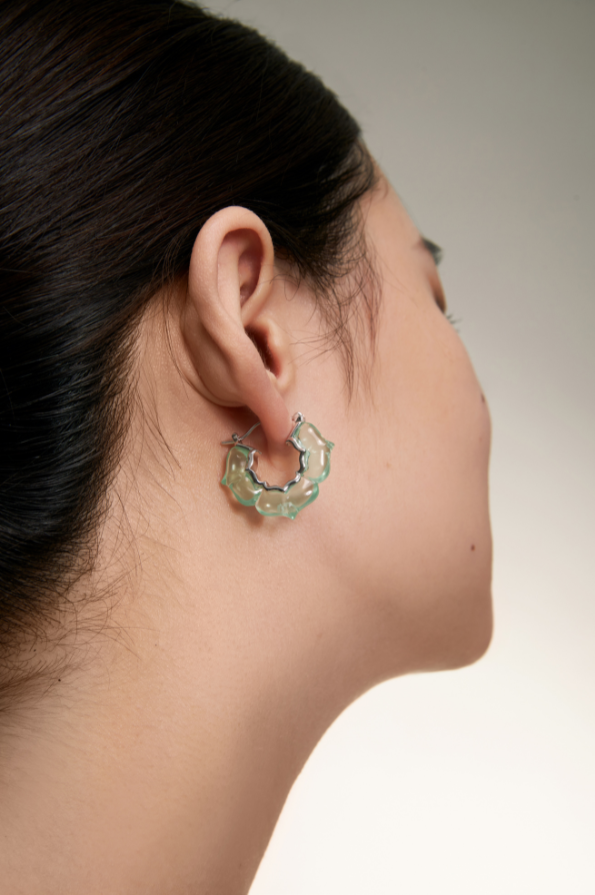 Celadon Green JELLY PATTERN Earrings