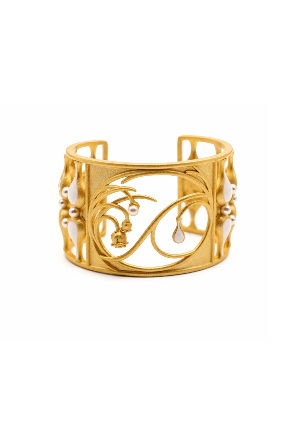 Lily of the Valley Yuhuchun Vase Cuff Bracelet