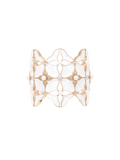 White Porcelain Persimmon Calyx Wide Cuff Bracelet