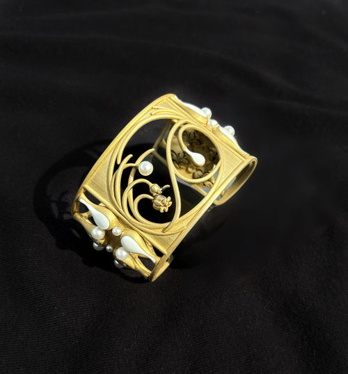 Lily of the Valley Yuhuchun Vase Cuff Bracelet
